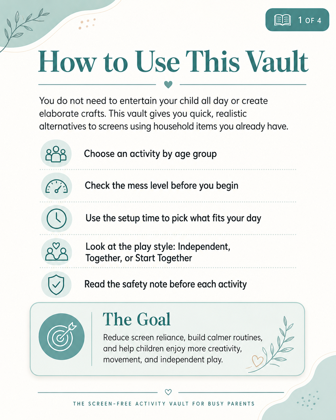 The Screen-Free Activity Vault for Busy Parents